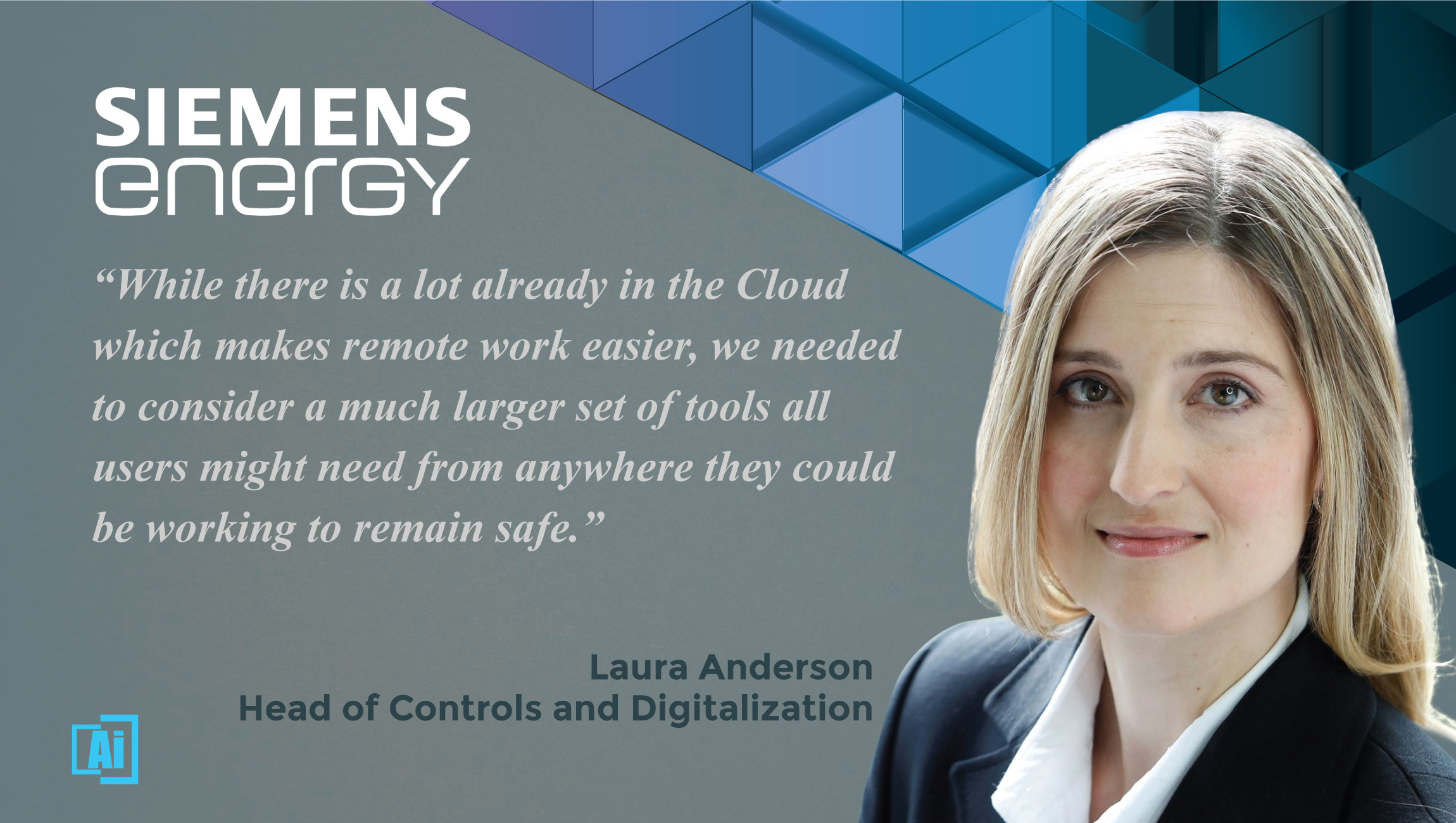 AiThority Interview With Laura Anderson, Head of Controls and Digitalization at Siemens Energy