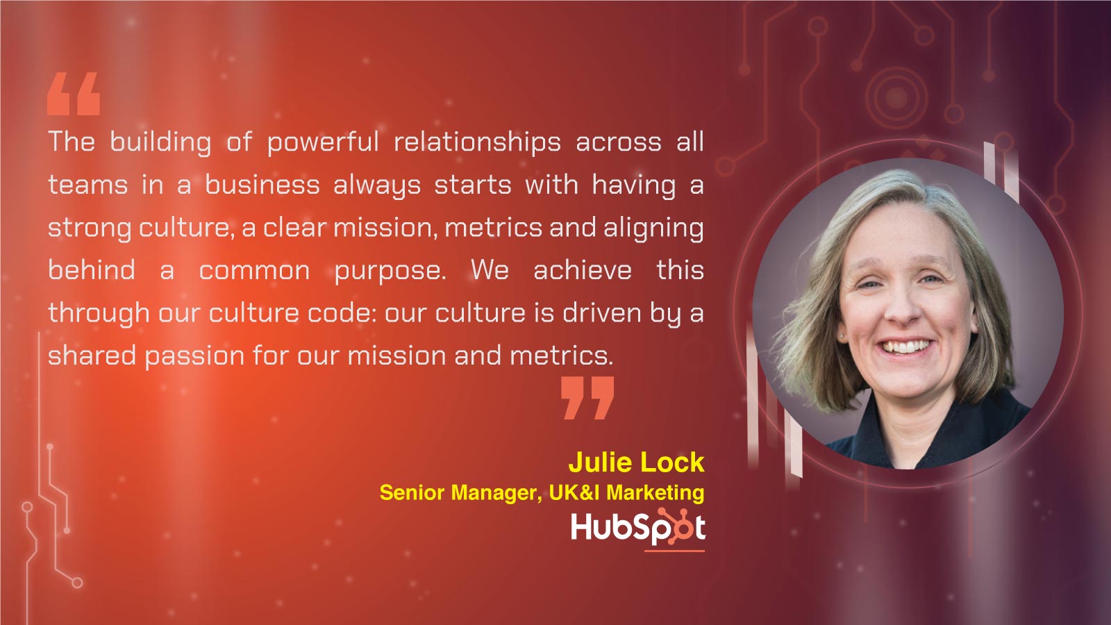 Julie Lock, Senior Manager, UK&I Marketing at HubSpot