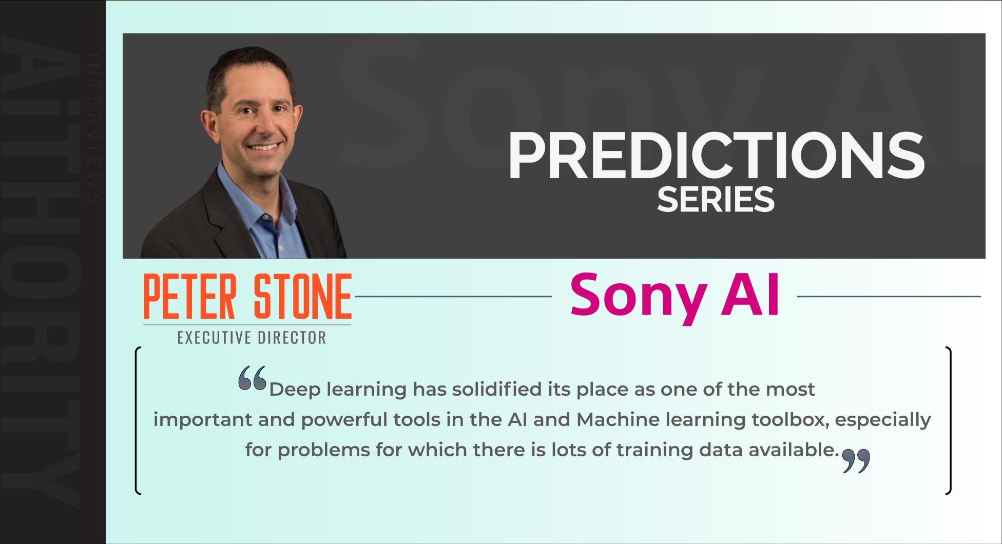 Peter Stone, Executive Director at Sony AI